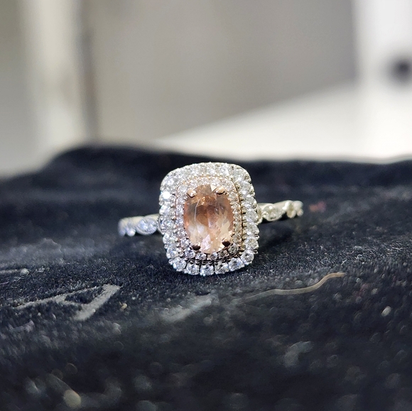 Neil Lane Morganite Morganite Set In White Gold Cut Morganite